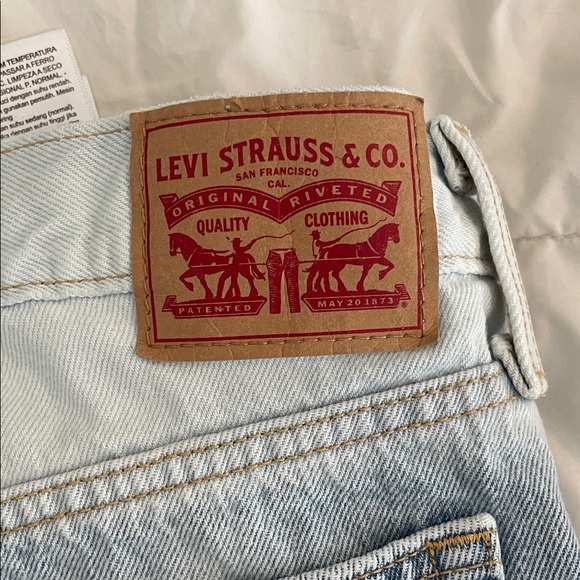 Levi's Blue Gradient Straight Leg Jeans - Picture 4 of 7